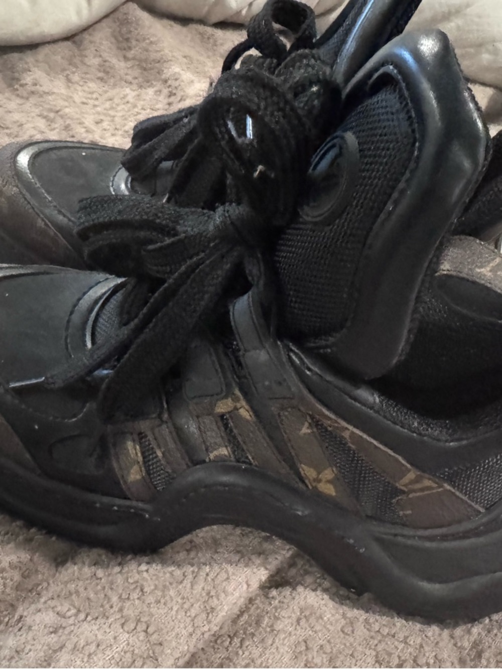 & Other Stories Kids Black Sneakers with Brown Accents